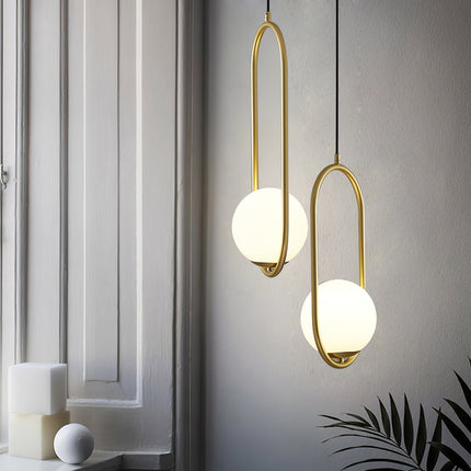 Nowoczesna Lampa Wisząca Mila z Metalowym i Szklanym Wykończeniem – Owalna, Różne Rozmiary 2