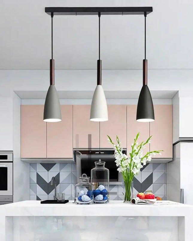 Nowoczesna Lampa Wisząca Nordic z Regulowaną Długością – E27, Aluminium, Różne Kolory 1