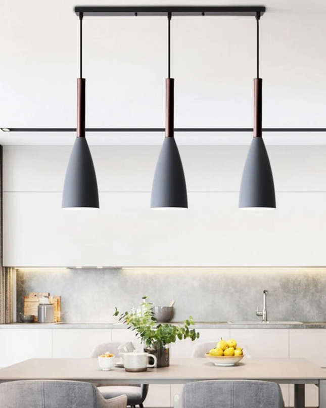 Nowoczesna Lampa Wisząca Nordic z Regulowaną Długością – E27, Aluminium, Różne Kolory 13