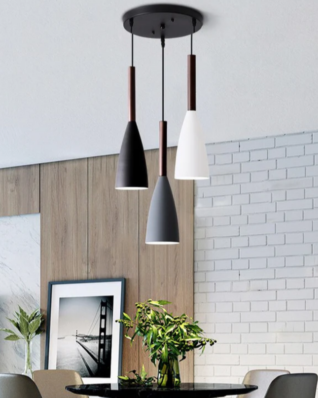 Nowoczesna Lampa Wisząca Nordic z Regulowaną Długością – E27, Aluminium, Różne Kolory 19