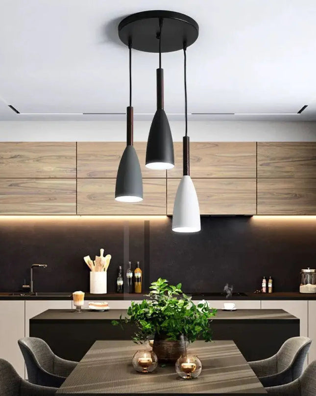 Nowoczesna Lampa Wisząca Nordic z Regulowaną Długością – E27, Aluminium, Różne Kolory 4