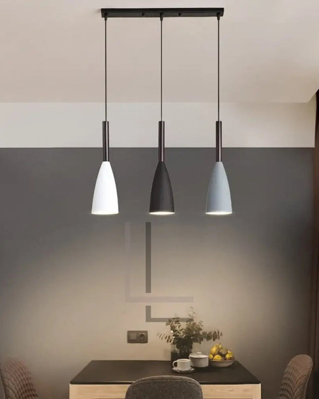 Nowoczesna Lampa Wisząca Nordic z Regulowaną Długością – E27, Aluminium, Różne Kolory 5