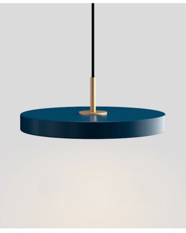 Nowoczesna Lampa Wisząca Okrągła z Aluminium i Żelaza – Czarna z Mosiężnymi Akcentami do Salonu i Jadalni 9