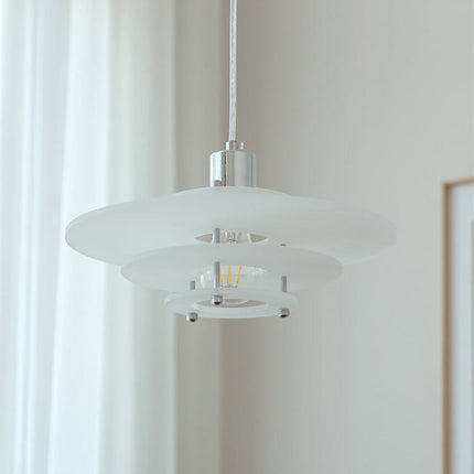 Nowoczesna Lampa Wisząca UFO w Stylu Vintage z Akrylu i Żelaza – Lampa do Salonu, E27, Oświetlenie LED 3