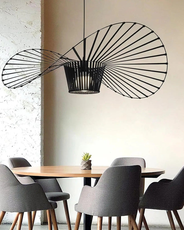 Nowoczesna Lampa Wisząca Vintage do Salonu - Elegancki Żyrandol Metalowo-Szklany, 30 cm, Czarny z Mosiężnymi Akcentami 1