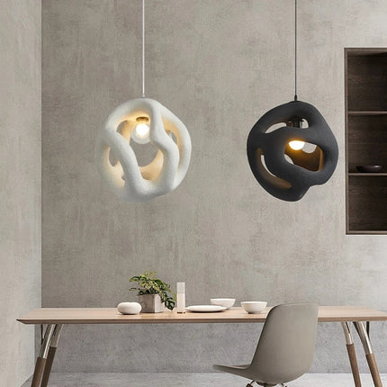 Nowoczesna Lampa Wisząca Wabi Sabi w Skandynawskim Stylu do Salonu, Regulowana Wysokość, Ciepłe Światło, Minimalistyczny Design 1