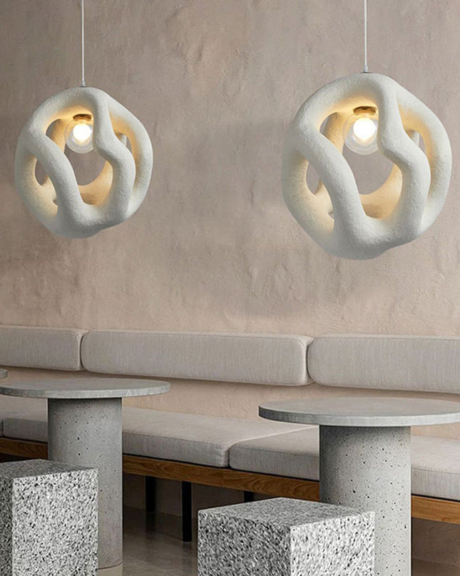 Nowoczesna Lampa Wisząca Wabi Sabi w Skandynawskim Stylu do Salonu, Regulowana Wysokość, Ciepłe Światło, Minimalistyczny Design 2