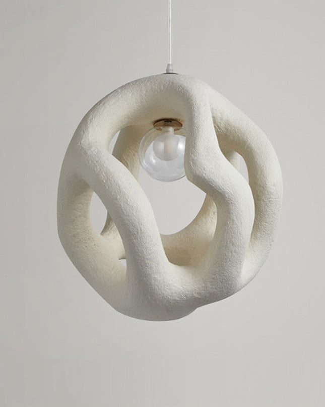 Nowoczesna Lampa Wisząca Wabi Sabi w Skandynawskim Stylu do Salonu, Regulowana Wysokość, Ciepłe Światło, Minimalistyczny Design 4