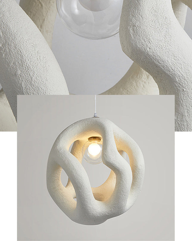 Nowoczesna Lampa Wisząca Wabi Sabi w Skandynawskim Stylu do Salonu, Regulowana Wysokość, Ciepłe Światło, Minimalistyczny Design 6