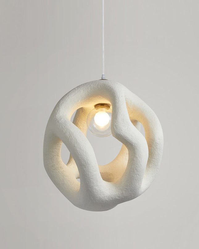 Nowoczesna Lampa Wisząca Wabi Sabi w Skandynawskim Stylu do Salonu, Regulowana Wysokość, Ciepłe Światło, Minimalistyczny Design 7