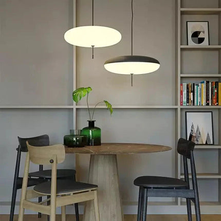 Nowoczesna Lampa Wisząca z Akrylu i Metalu, 50 cm, 16 W, Minimalistyczny Design 2