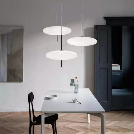 Nowoczesna Lampa Wisząca z Akrylu i Metalu, 50 cm, 16 W, Minimalistyczny Design 5