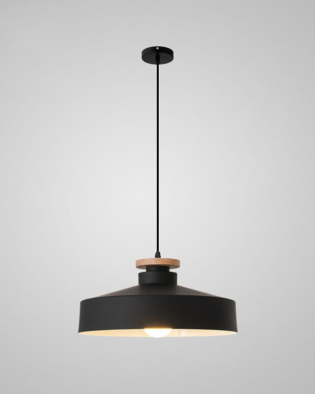 Nowoczesna Lampa Wisząca z Drewna i Aluminium do Kuchni E27 220V – Elegancka Lampa nad Stół do Jadalni i Salonu 2