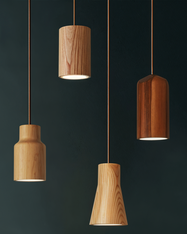 Nowoczesna Lampa Wisząca z Drewna i Metalu do Kuchni – Regulowany Kabel, Ø16 cm, Skandynawski Design, Oświetlenie Nad Stół 1