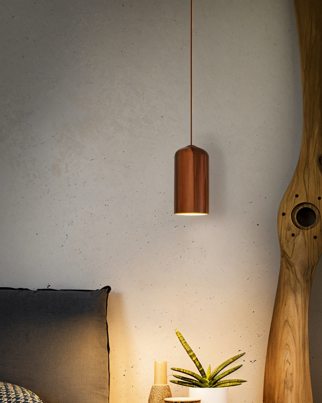 Nowoczesna Lampa Wisząca z Drewna i Metalu do Kuchni – Regulowany Kabel, Ø16 cm, Skandynawski Design, Oświetlenie Nad Stół 3