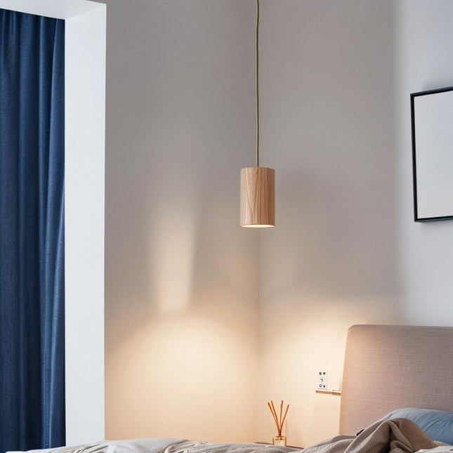 Nowoczesna Lampa Wisząca z Drewna i Metalu do Kuchni – Regulowany Kabel, Ø16 cm, Skandynawski Design, Oświetlenie Nad Stół 6