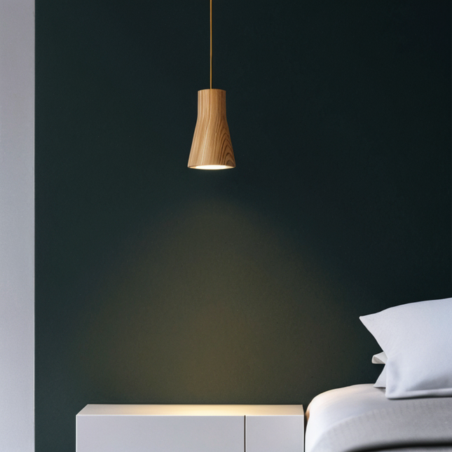 Nowoczesna Lampa Wisząca z Drewna i Metalu do Kuchni – Regulowany Kabel, Ø16 cm, Skandynawski Design, Oświetlenie Nad Stół 8