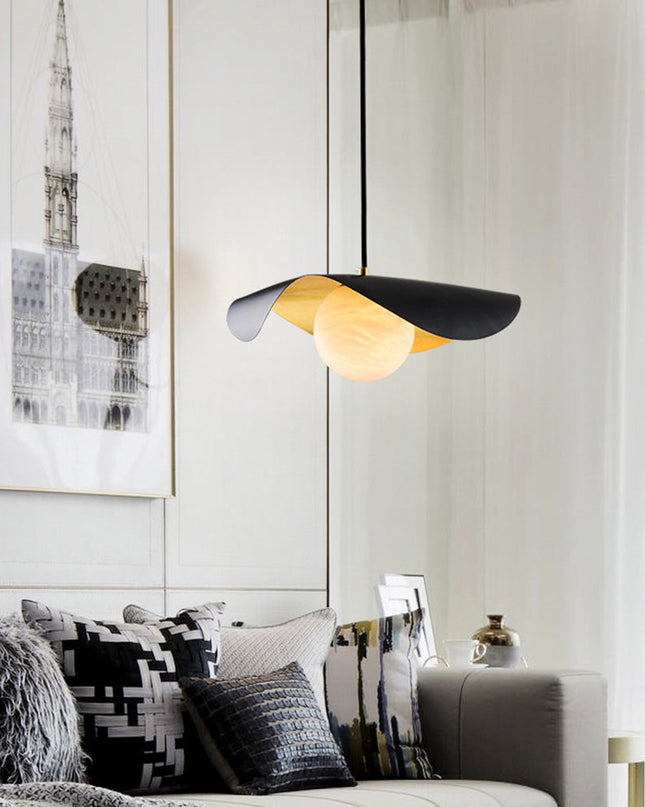 Nowoczesna Lampa Wisząca z Hiszpańskiego Marmuru do Salonu i Jadalni – Regulowana Długość, Elegancka i Funkcjonalna 0