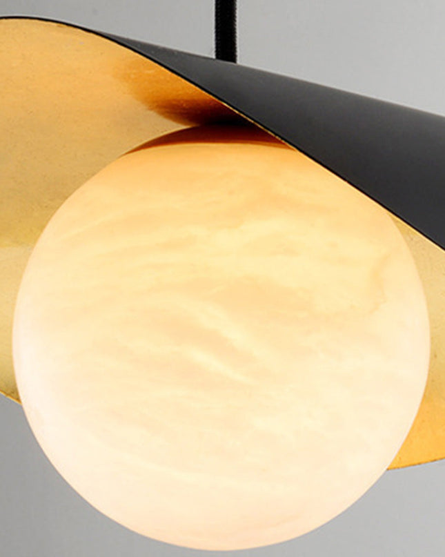 Nowoczesna Lampa Wisząca z Hiszpańskiego Marmuru do Salonu i Jadalni – Regulowana Długość, Elegancka i Funkcjonalna 4