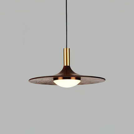 Nowoczesna Lampa Wisząca z Mosiądzu i Drewna Orzechowego – Lampa do Salonu i Nad Stół, Eleganckie Oświetlenie Kuchenne 0