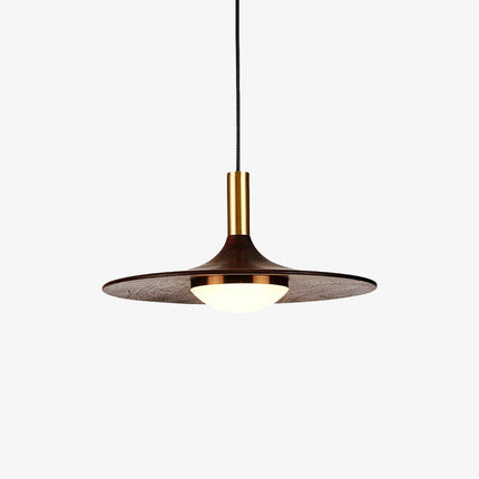 Nowoczesna Lampa Wisząca z Mosiądzu i Drewna Orzechowego – Lampa do Salonu i Nad Stół, Eleganckie Oświetlenie Kuchenne 2