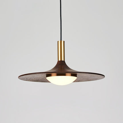 Nowoczesna Lampa Wisząca z Mosiądzu i Drewna Orzechowego – Lampa do Salonu i Nad Stół, Eleganckie Oświetlenie Kuchenne 9