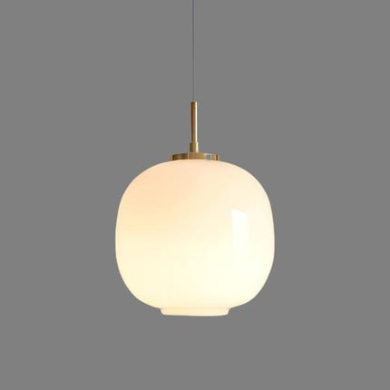 Nowoczesna Lampa Wisząca z Opalowego Szkła w Stylu Skandynawskim – Elegancka i Minimalistyczna 1