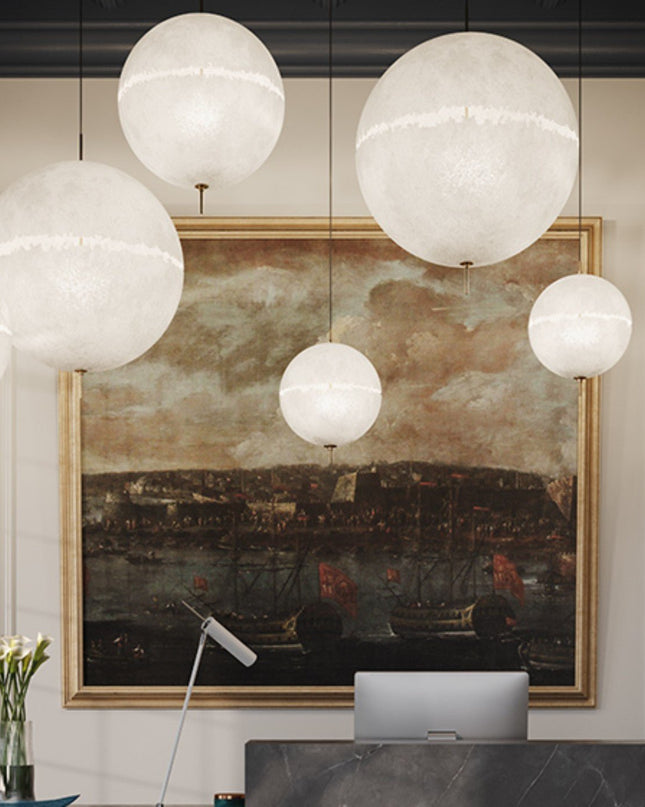 Nowoczesna Lampa Wisząca ze Szkła i Metalu, Regulowana Wysokość – Idealna Lampa do Salonu i Jadalni, Żyrandol nad Stół 3