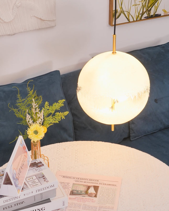 Nowoczesna Lampa Wisząca ze Szkła i Metalu, Regulowana Wysokość – Idealna Lampa do Salonu i Jadalni, Żyrandol nad Stół 4