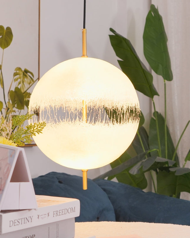 Nowoczesna Lampa Wisząca ze Szkła i Metalu, Regulowana Wysokość – Idealna Lampa do Salonu i Jadalni, Żyrandol nad Stół 5