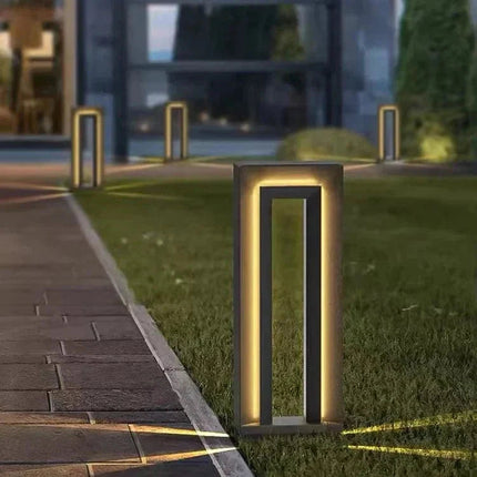 Nowoczesna Latarnia Ogrodowa LED z Stali Nierdzewnej – Eleganckie Oświetlenie Ścieżek i Ogrodów, Wys. 62 cm 2