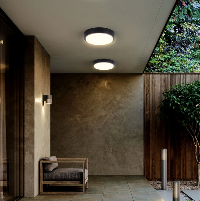 Nowoczesna Okrągła Lampa Sufitowa LED IP65 – Wodoodporna, Energooszczędna, Różne Rozmiary do Oświetlenia Zewnętrznego 6