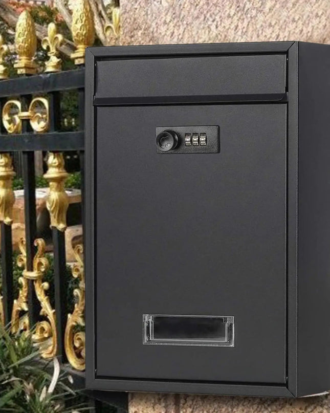 Nowoczesna Skrzynka na Listy z Zamkiem Szyfrowym – Czarna Skrzynka Pocztowa na Korespondencję i Małe Paczki 2