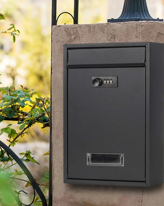 Nowoczesna Skrzynka na Listy z Zamkiem Szyfrowym – Czarna Skrzynka Pocztowa na Korespondencję i Małe Paczki 5