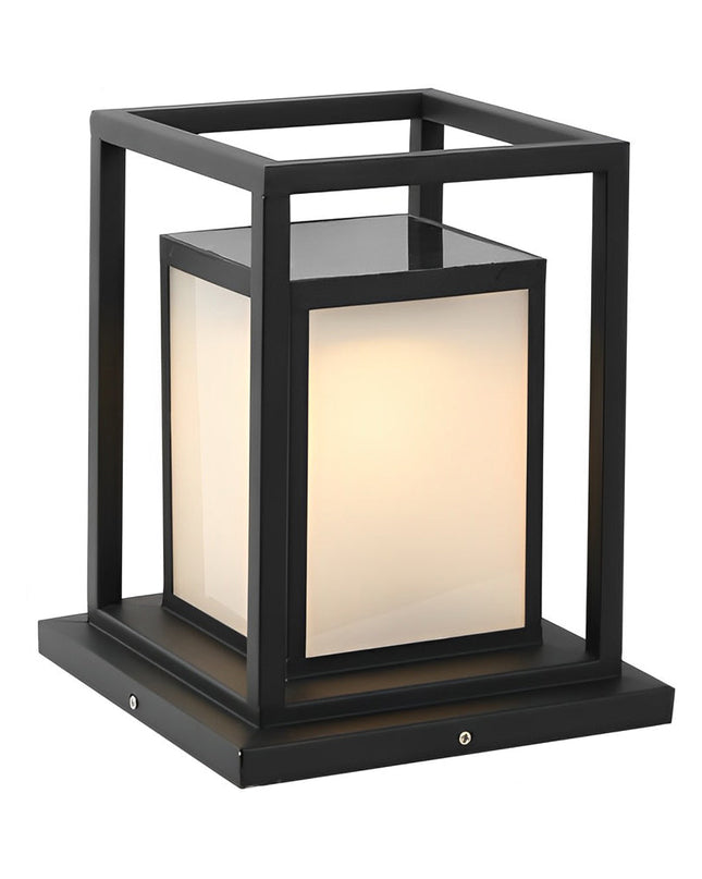 Nowoczesna Wodoodporna Lampa Ogrodowa LED Stojąca z Stali Nierdzewnej – Czarna, IP65, Zasilanie Słoneczne 8