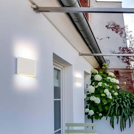 Nowoczesna Wodoodporna Lampa Ścienna LED z Regulowanym Światłem do Oświetlenia Zewnętrznego – Kinkiet na Ścianę, Aluminium, 6W/12W 2