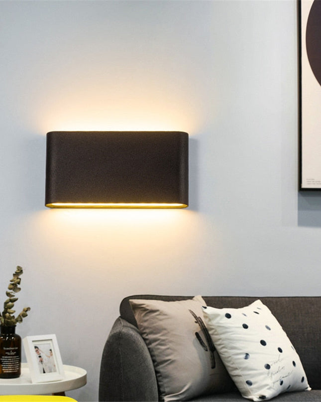 Nowoczesna Wodoodporna Lampa Ścienna LED z Regulowanym Światłem do Oświetlenia Zewnętrznego – Kinkiet na Ścianę, Aluminium, 6W/12W 3