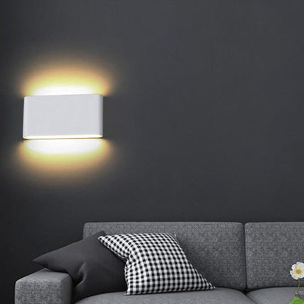 Nowoczesna Wodoodporna Lampa Ścienna LED z Regulowanym Światłem do Oświetlenia Zewnętrznego – Kinkiet na Ścianę, Aluminium, 6W/12W 6