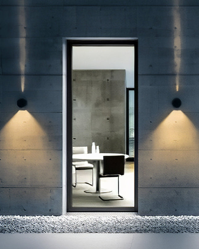 Nowoczesna Wodoodporna Lampa Zewnętrzna Nad Drzwi z Okrągłym Szkłem IP65 – Elegancka Lampa do Oświetlenia Domu i Tarasu 5