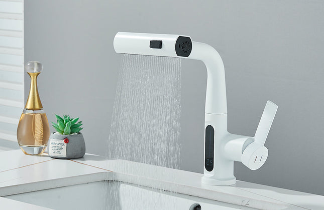 Nowoczesna cyfrowa bateria łazienkowa Luxor – elegancki i stylowy design z wyświetlaczem temperatury 5