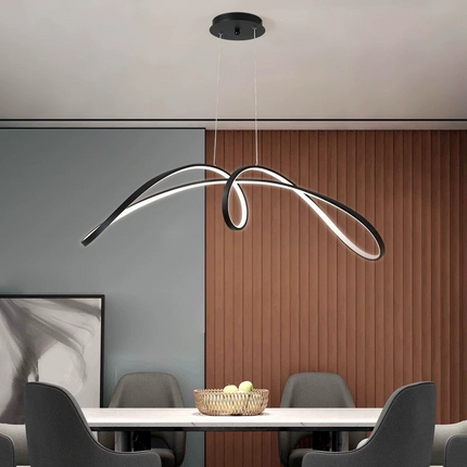Nowoczesna lampa wisząca do kuchni z regulowanym oświetleniem LED – Minimalistyczny design 0