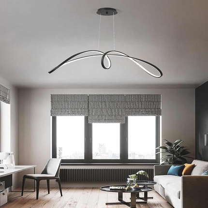 Nowoczesna lampa wisząca do kuchni z regulowanym oświetleniem LED – Minimalistyczny design 2