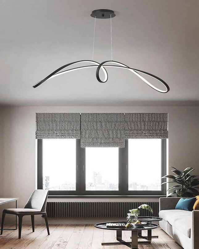 Nowoczesna lampa wisząca do kuchni z regulowanym oświetleniem LED – Minimalistyczny design 2