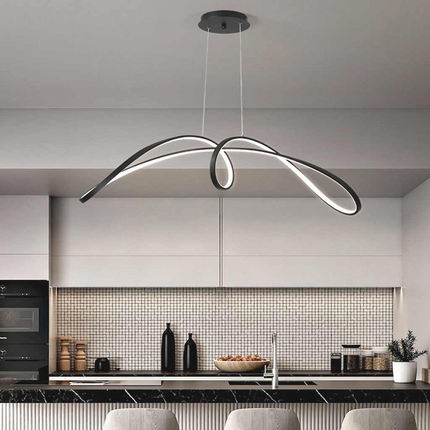 Nowoczesna lampa wisząca do kuchni z regulowanym oświetleniem LED – Minimalistyczny design 4