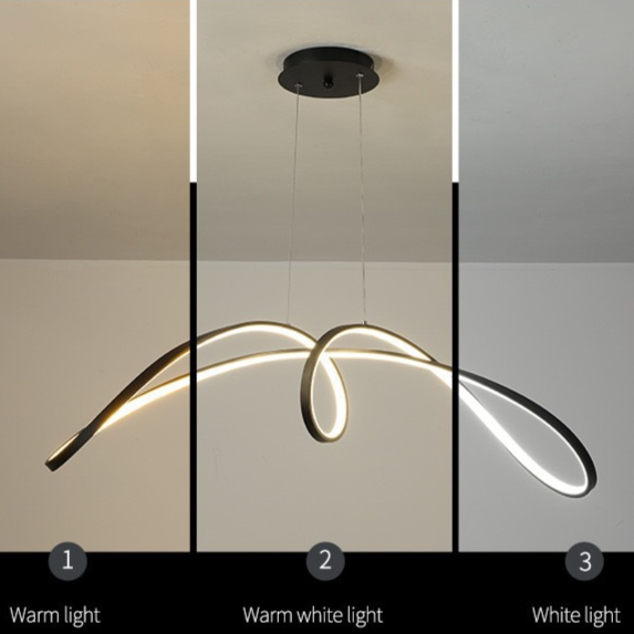 Nowoczesna lampa wisząca do kuchni z regulowanym oświetleniem LED – Minimalistyczny design 8