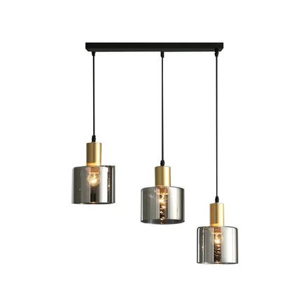 Nowoczesna lampa wisząca z 3 pierścieniami w kolorze czarnym i złotym – Stylowe oświetlenie do jadalni 8