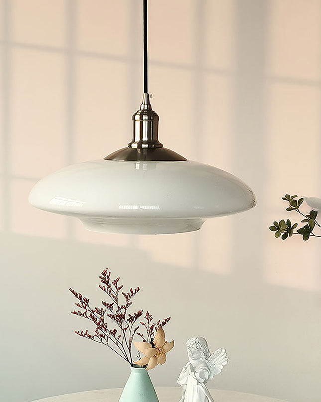 Nowoczesna lampa wisząca z białego szkła – Elegancka i minimalistyczna 8