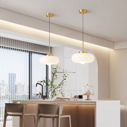 Nowoczesna lampa wisząca ze szkła miedzianego – Stylowy element dekoracyjny 2