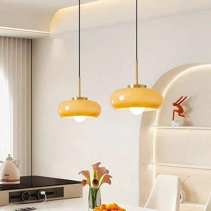 Nowoczesna lampa wisząca ze szkła miedzianego – Stylowy element dekoracyjny 5