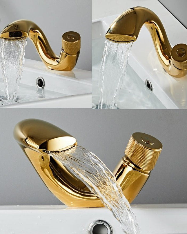 Nowoczesne Akcesoria Łazienkowe SmoothEdge w Złocie, Chromie i Czerni – Zestaw 3 Elementów do Łazienki 4